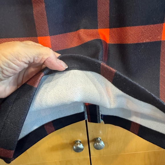 Plaid Pencil Skirt - Black and Orange - Picture 4 of 7